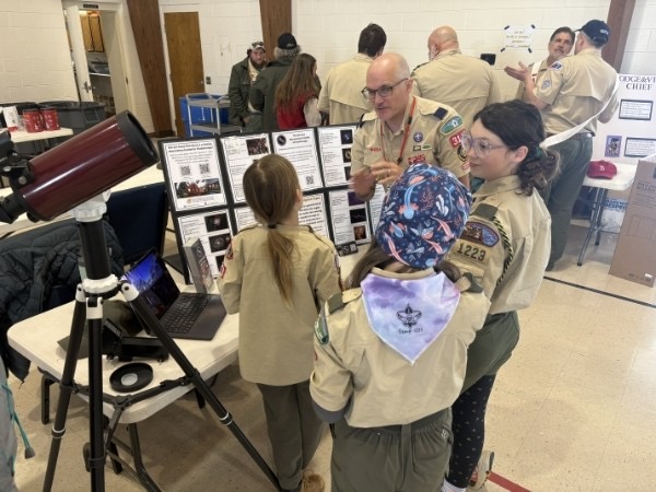 BAS information table at University of Scouting