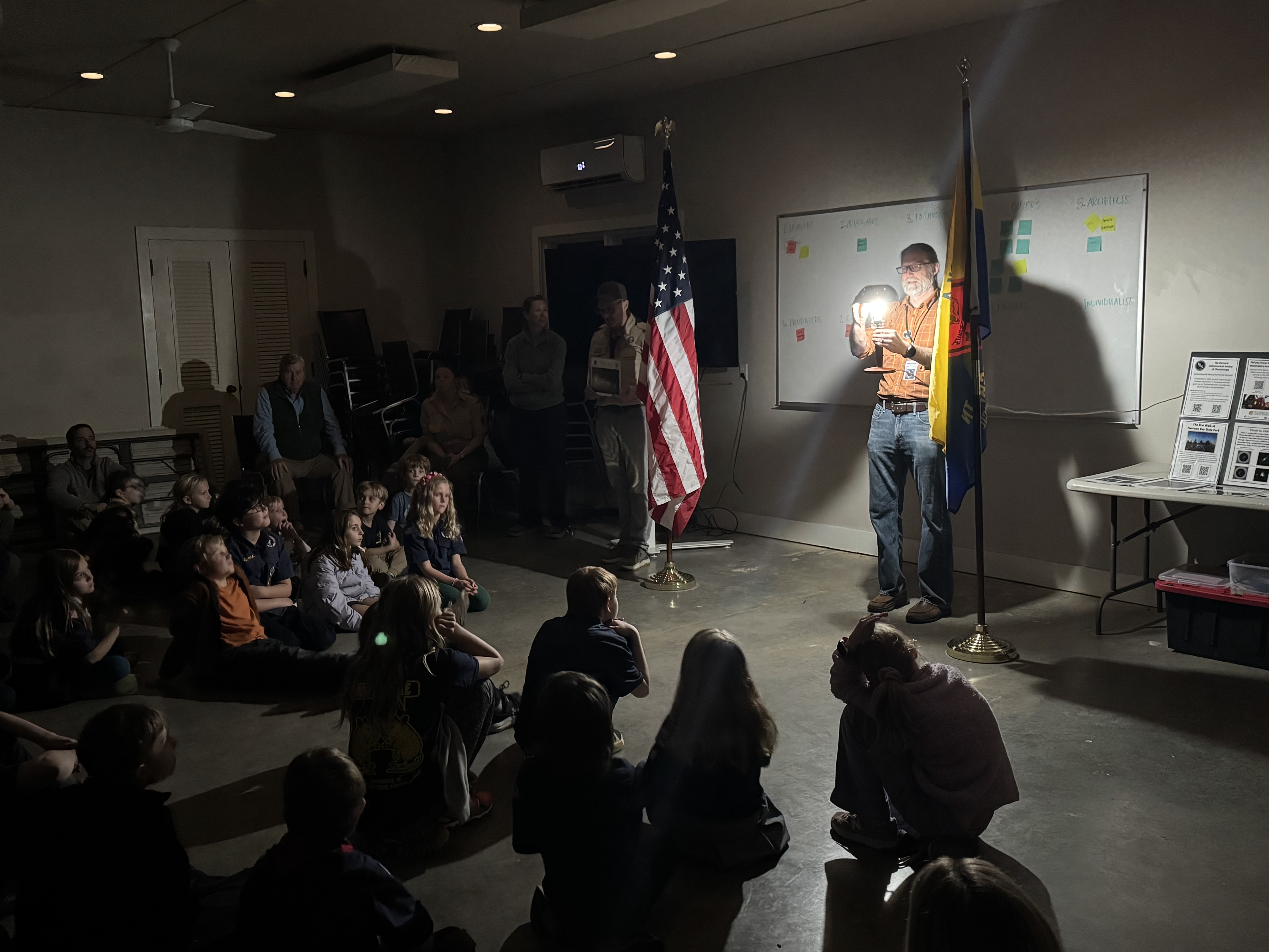 BAS member presenting to Pack 4 Scouts